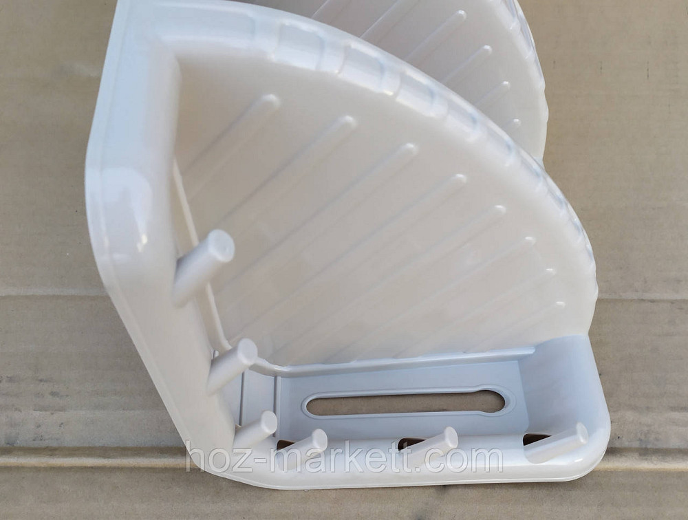 Полиця у ванну кутова пластикова біла 28 х 17.5 х 45 см Харків - фото 8