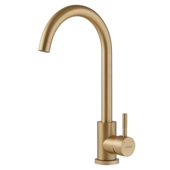 Змішувач для кухні Mixxus SUS-011 Brushed Gold з нержавіючої сталі SUS304 (Колір матове золото) (MI8435)   ( 20504 ) Харків