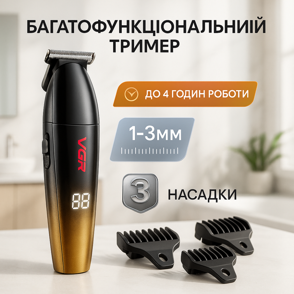 Електрична машинка для стрижки потужна VGR V-906, Електрична машинка для стрижки побутова DC-83 Львів - фото 14