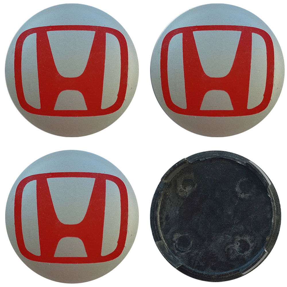 Ковпачки (заглушки) на диски Honda 69/64мм сіро-червоний 4шт Киев - изображение 1