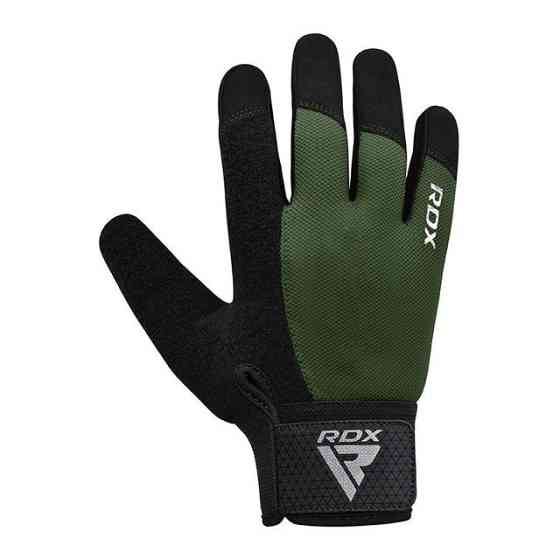 Рукавички для фітнесу RDX W1 Full Finger Army Green L Каменское