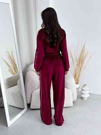 Женский повседневный велюровый костюм двойка: кофта и брюки Одесса
