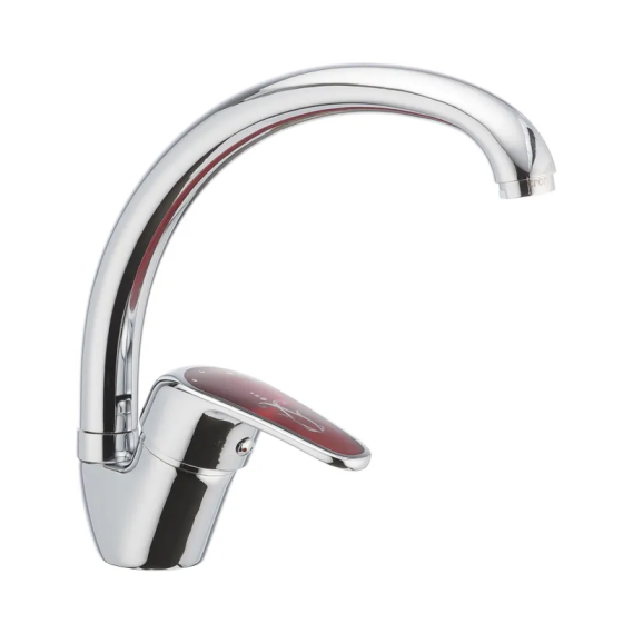 Кухонный смеситель Cron Magic 777 с красной ручкой CR0117 Харьков