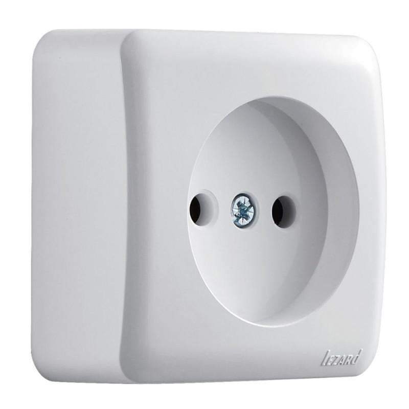 Розетка VIOLA без заземлення білий Lezard Харків - фото 1