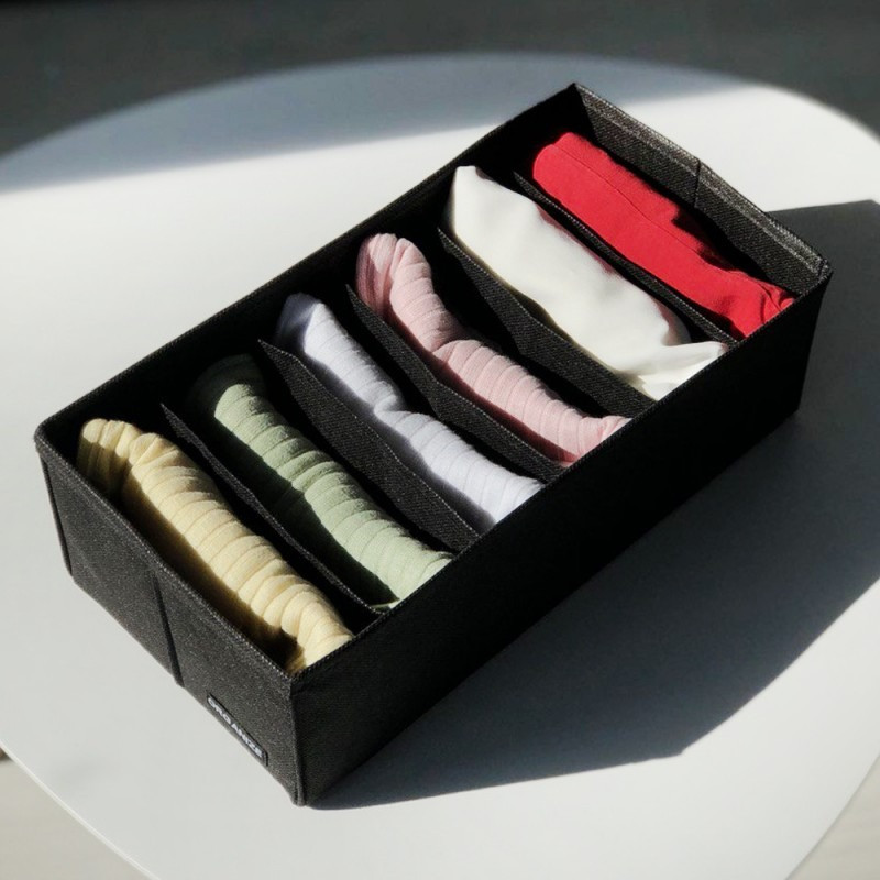 Компактный органайзер для белья на 6 прямоугольных ячеек BL-Nsk (Черный) Сумы - изображение 2