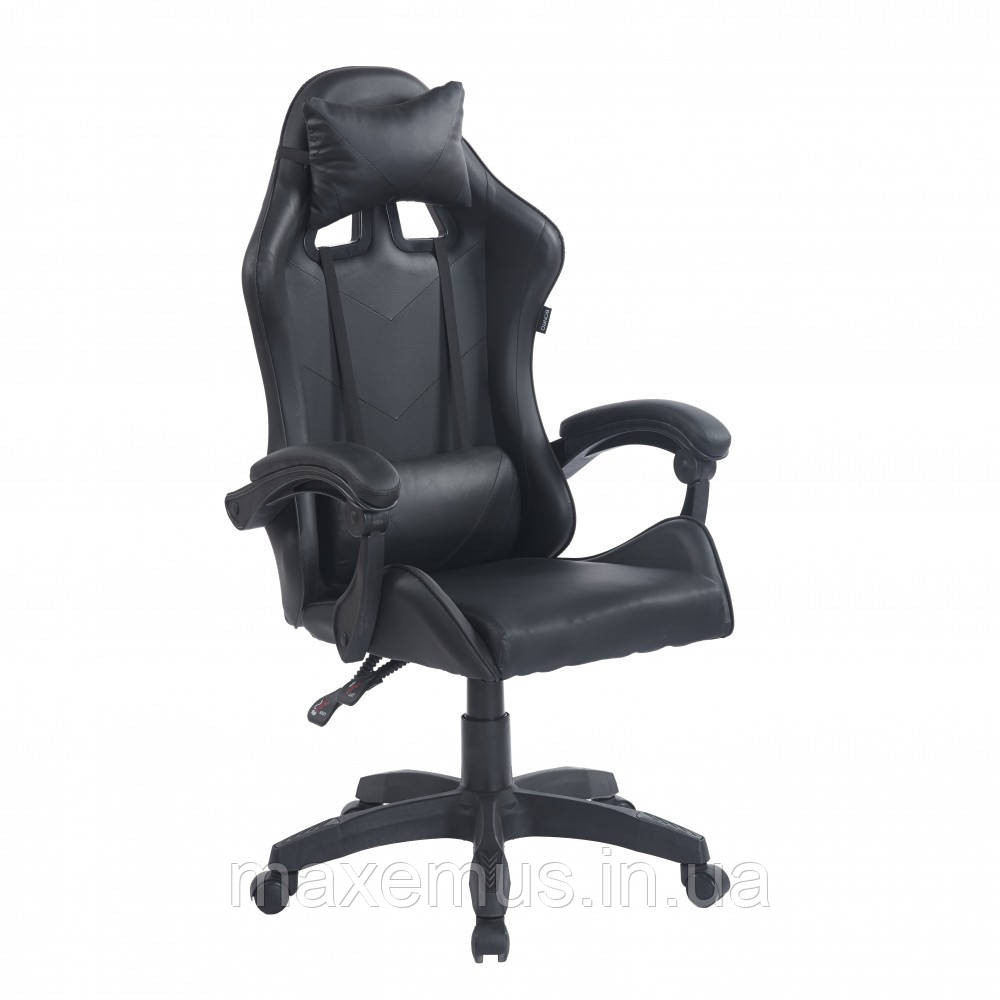 Геймерское эргономичное кресло игровое для приставки профессиональное кресло компьютерное BN-086 черное Мостиська - фото 1