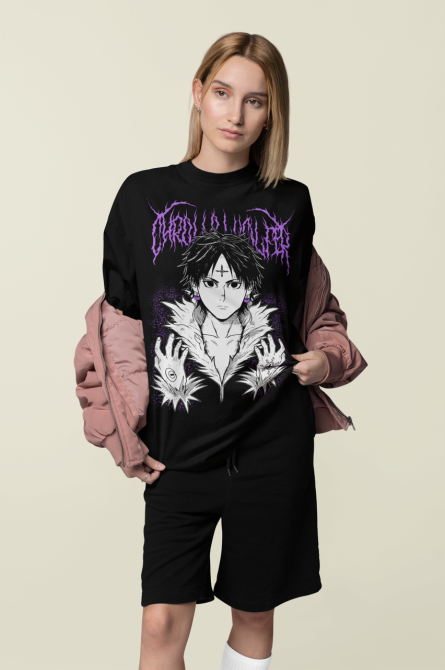 Футболка з аніме принтом Мисливець × Мисливець оверсайз (S/M/L) Чорний AnimeJ0693 Дніпро - фото 3