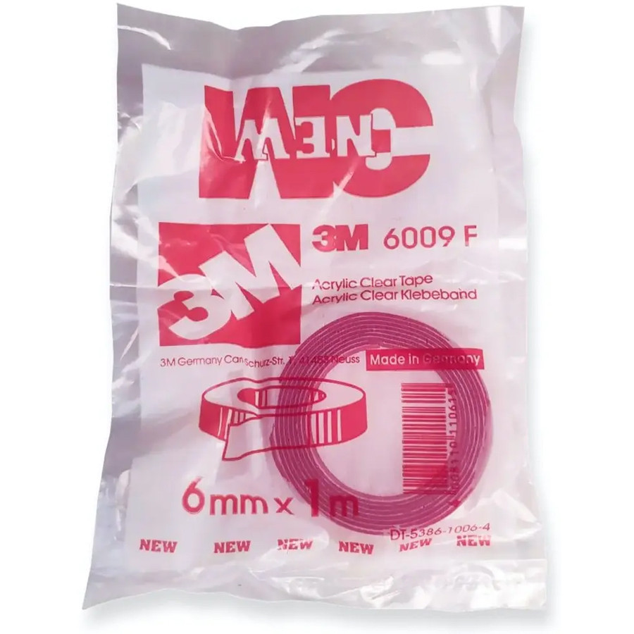 Скотч двосторонній 6мм х 1м 3M GT6009F прозорий Київ - фото 1