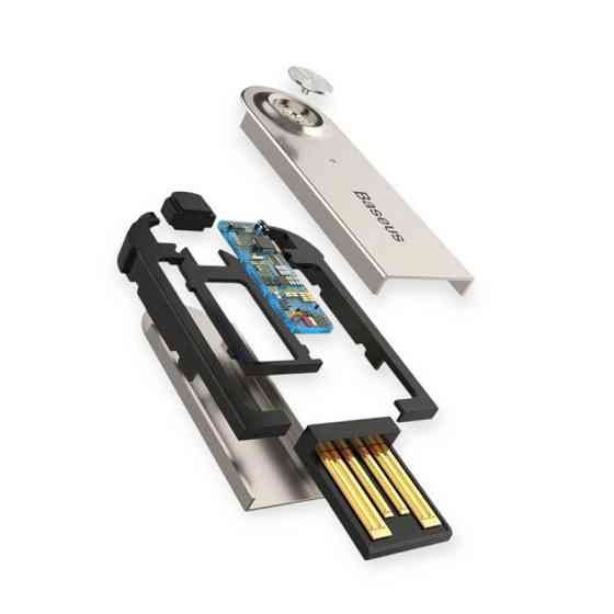 Блютуз адаптер свободные руки подключ. через AUX, зарядка USB, Акумулятор , BTv5.0, кабель 1,2м Baseus Мукачево