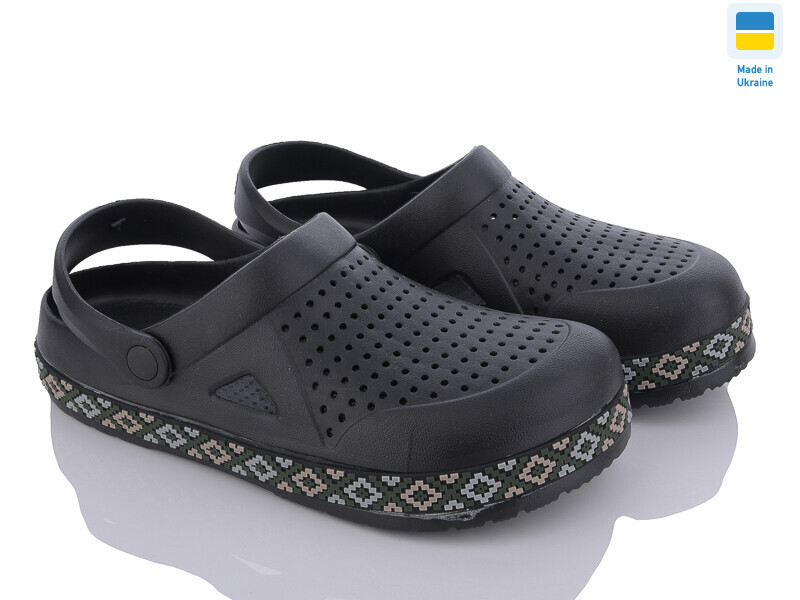Кроксы черные мужские с орнаментом 42 Одесса - изображение 2