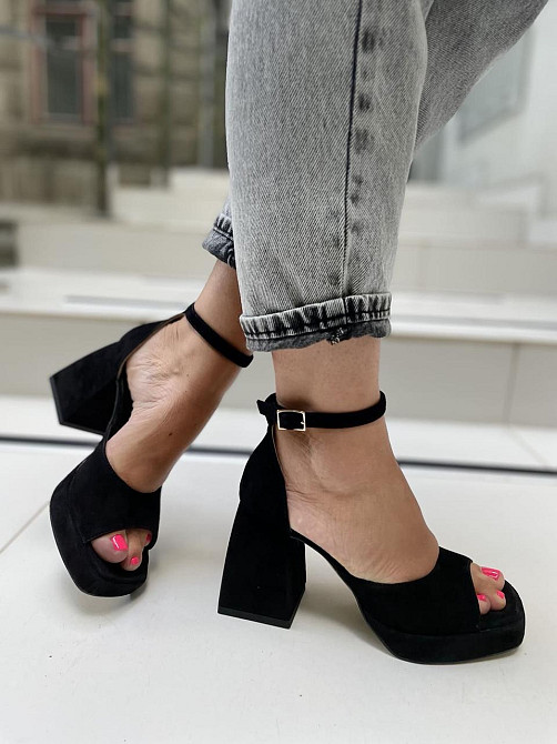 SANTINI Босоніжки жіночі SANTINI 212184-21 чорні (літо, замша натуральна) (5108) Коломия - фото 1