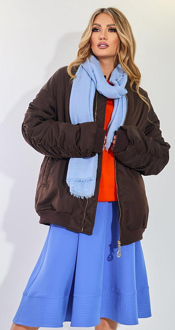 Об'ємний утеплений бомбер (42) Київ - фото 2