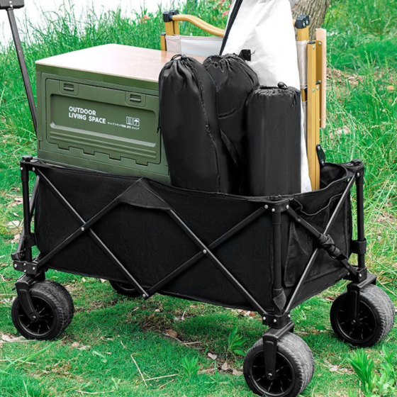 Візок складаний на 90 л для транспортування речей і продуктів, універсальний для походів у магазин, кемпінг, перевезення Кам'янець-Подільський