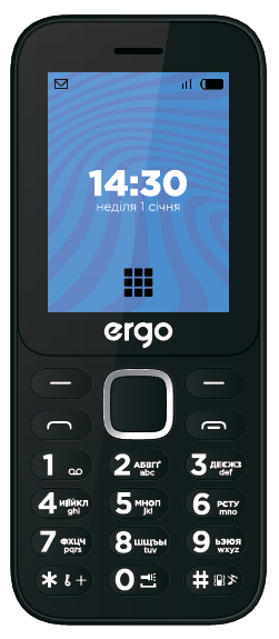 Мобільний телефон ERGO E241 Dual Sim Black (6716239) Київ - фото 1