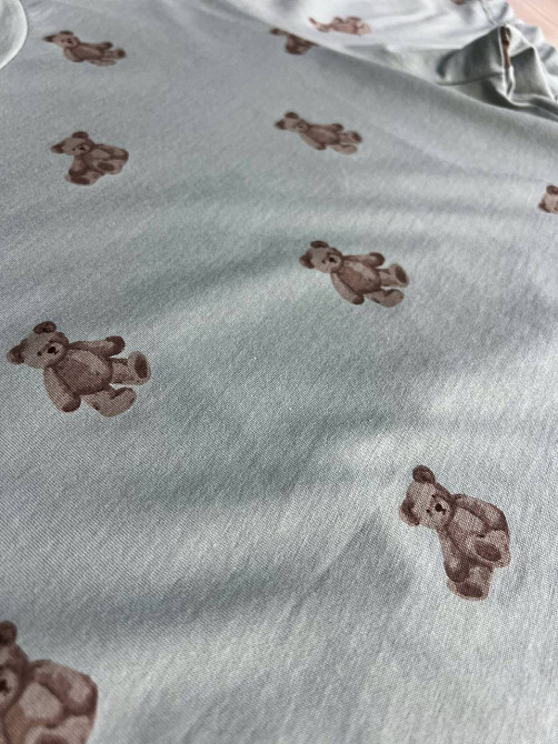 Футболка жіноча Pepper&mint CB24-35 ведмедики принт оливкова, оливковий, S Київ - фото 3