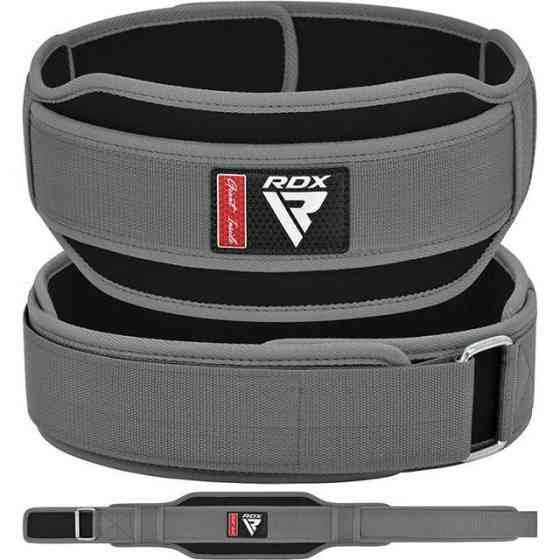 Пояс для важкої атлетики RDX RX5 Double Belt неопреновий Grey L Кам'янське