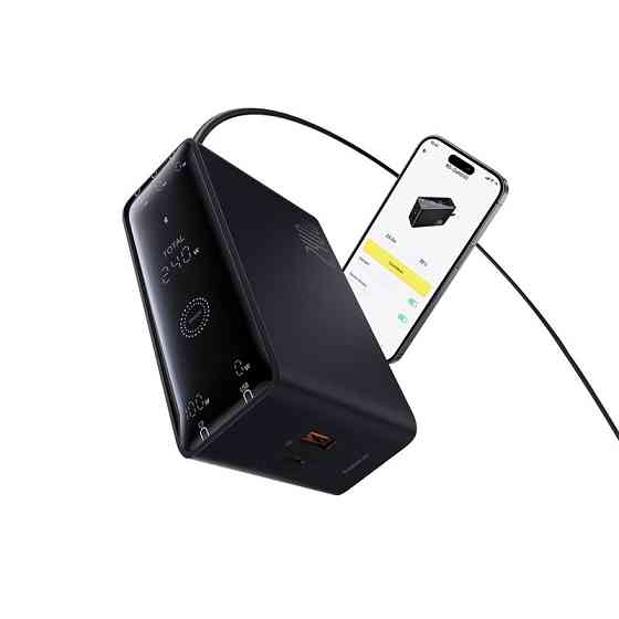 Быстрое зарядное устройство Baseus 240W с кабелем, черное Киев