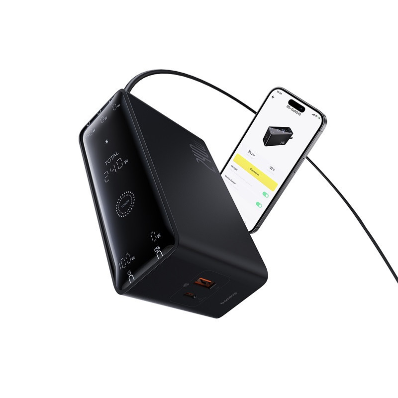 Быстрое зарядное устройство Baseus 240W с кабелем, черное Киев - изображение 6