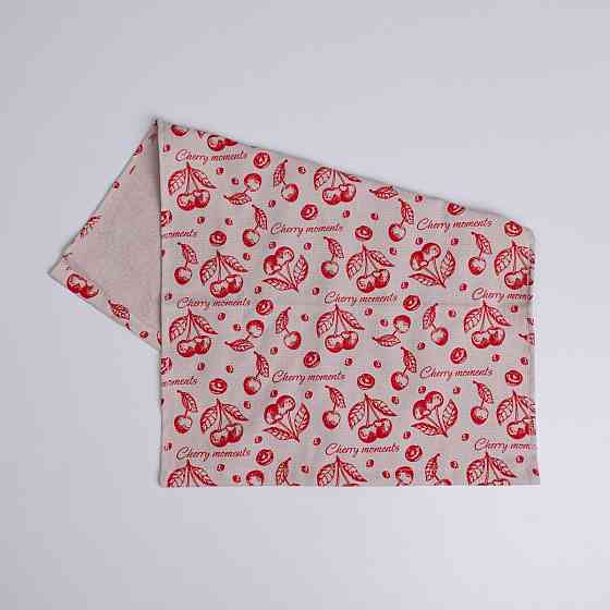 Махровое кухонное полотенце Вишня 40х60 см 300г/м2 GM Textile (Красный) Сумы