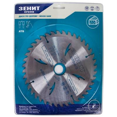 Диск пильный Зеніт "ПРОФІ" пильный по дереву 200x32/30, ATB 40 (19200640) Винница - изображение 1