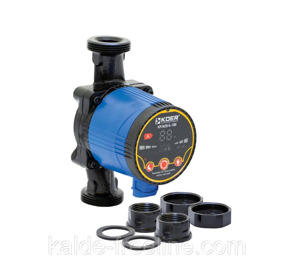 Насос циркуляційний енергозберігаючий KOER KP.N25/6-180, Н=6М, Q=3,3кбМ, P=8-43Вт Харків - фото 1