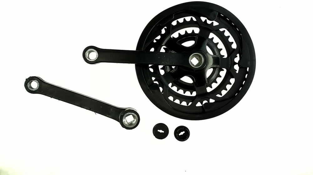 Звезды велосипедные (передние) 28/38/48T (+2 шатуна L- 20 см, квадрат, черные, с защитой) Мукачево - изображение 1