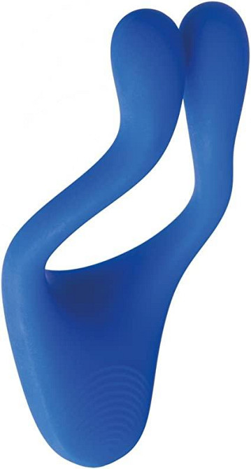 Силіконовий вібратор Beauments Doppio Pair синій Дніпро - фото 5