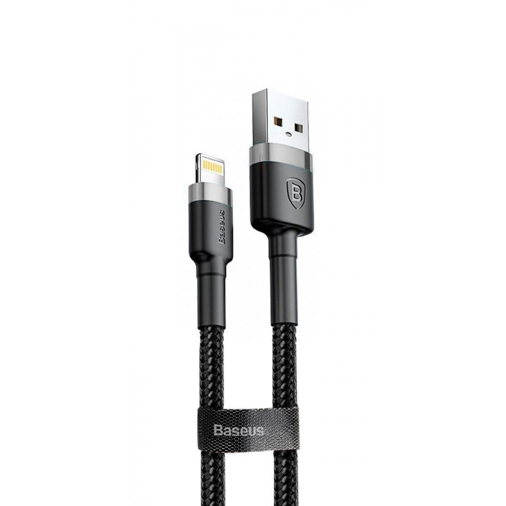Кабель Baseus Cafule Lightning 1.5A 2м сіро-чорний Львів - фото 1