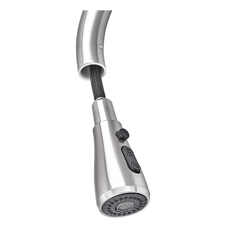 Смеситель для кухни с выдвижной лейкой Zerix PUL-014 из нерж. стали SUS304 (ZX5034) Киев - изображение 2