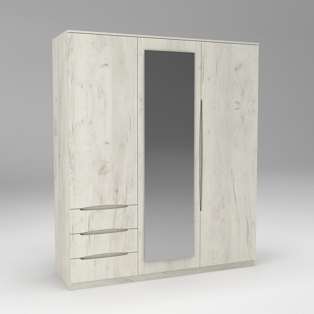 Шкаф Дельта 2, Дуб Крафт Білий, 1800х550х2100 Львов - изображение 5