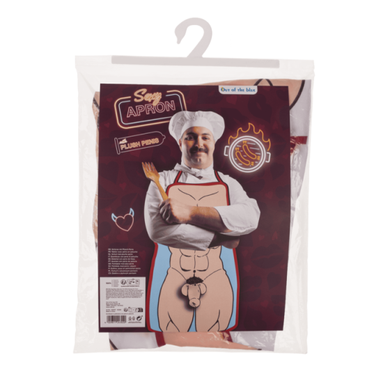 Кухонний фартух з плюшевим пенісом Sexy Apron Male Body With Plush Penis Sex Aura Київ