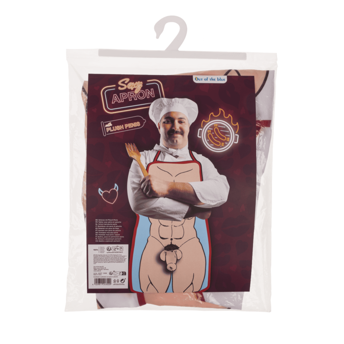 Кухонний фартух з плюшевим пенісом Sexy Apron Male Body With Plush Penis Sex Aura Київ - фото 3
