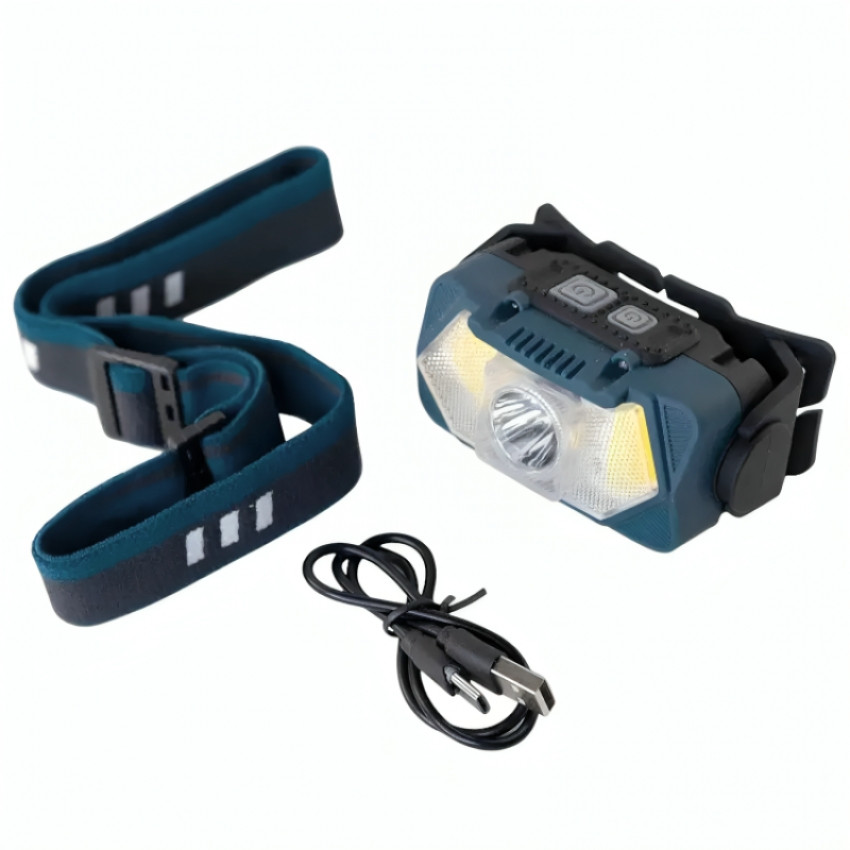 Налобный фонарь аккумуляторный 2 фонаря cob красный свет type-c 660lm Винница - изображение 2