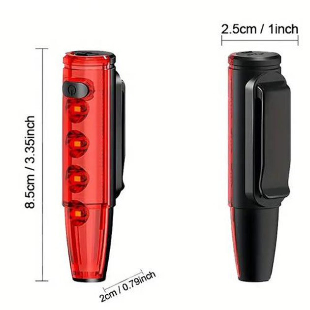 Велосипедный фонарь с сигналом LEADBIKE LD77-LS-4 LED, Мигалка для велосипеда на батарейках HJ-39 Львов - изображение 18