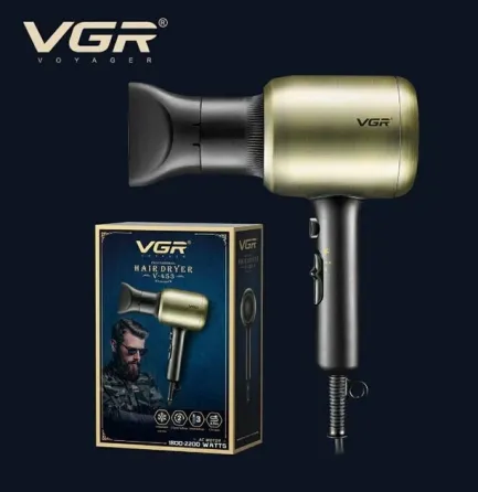 Фен для волосся VGR V-453 потужний 1800-2200W з концентратором (насадка, шнур 2.5м, холодний обдув, новий) Одеса