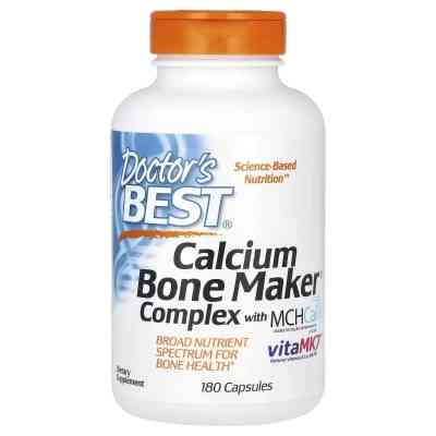 Вітамінно-мінеральний комплекс Doctor&apos;s Best Комплекс для кісток, Calcium Bone Maker Complex with MCHCal, 180 капсул (DRB-00245) Вінниця