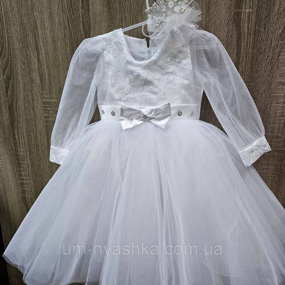 Сукня Сніжинка Біле ошатне плаття для дівчинки з глітером Кривий Ріг - фото 2