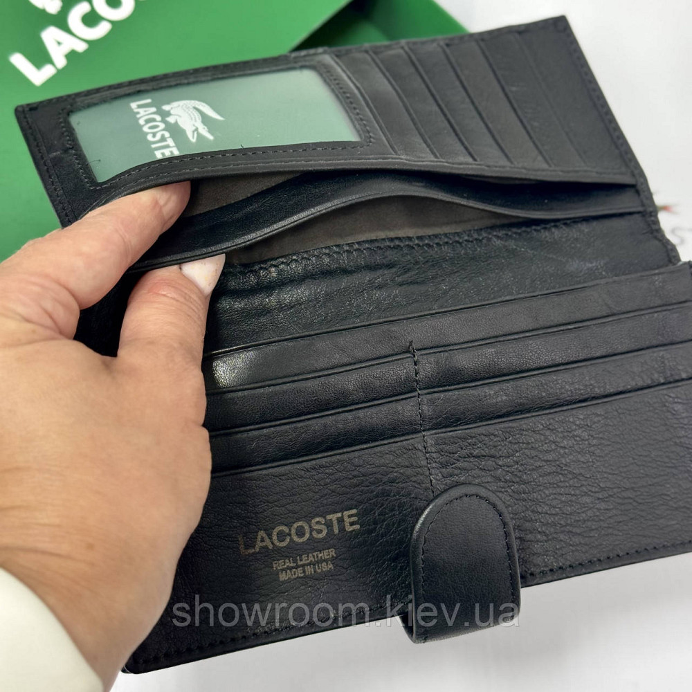 Чоловічий шкіряний брендовий гаманець на кнопці (1720) Київ - фото 6