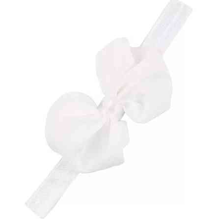 Детская повязка с шифоновым бантом one size белый Киев