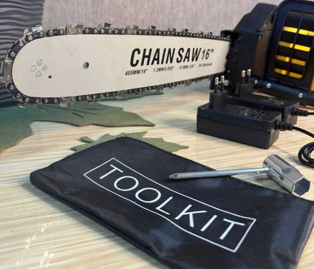 Аккумуляторная цепная пила 16 дюймов с подачей масла. Харьков - изображение 5