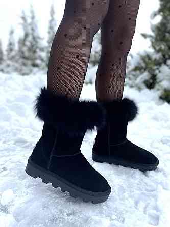 Hengji Угги жіночі HENGJI 5873 чорні (зима, замша натуральна) (5196) 37 Коломия