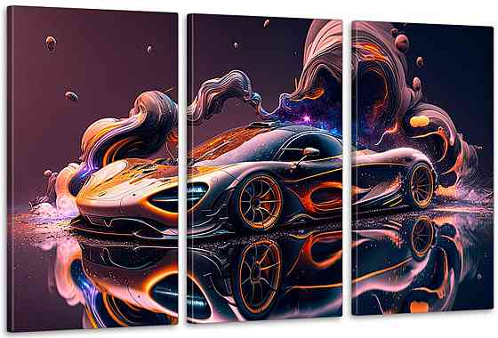 Модульна картина у вітальню/ спальню  Машина     ART-122_3A Київ