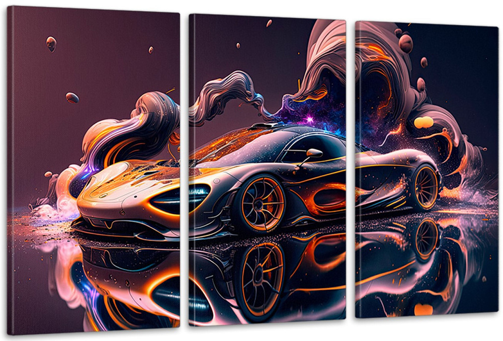 Модульная картина в гостиную / спальню Машина   ART-122_3A Киев - изображение 1