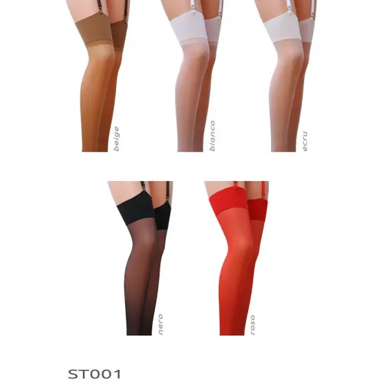 Класичні панчохи під пояс із широкою гумкою Passion ST001 1/2 nero Львов