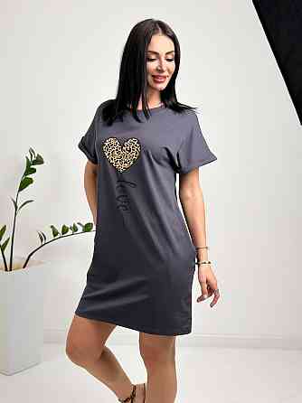 Жіноча сукня з малюнком "Passion" оптом | Батал Графіт, 50-52 Київ