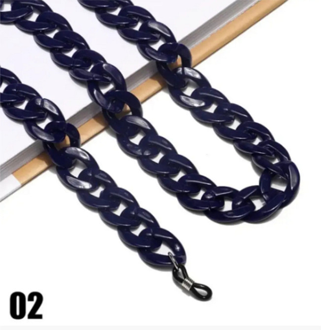 Ланцюжок для окулярів масиваня темно-синя Київ - фото 1