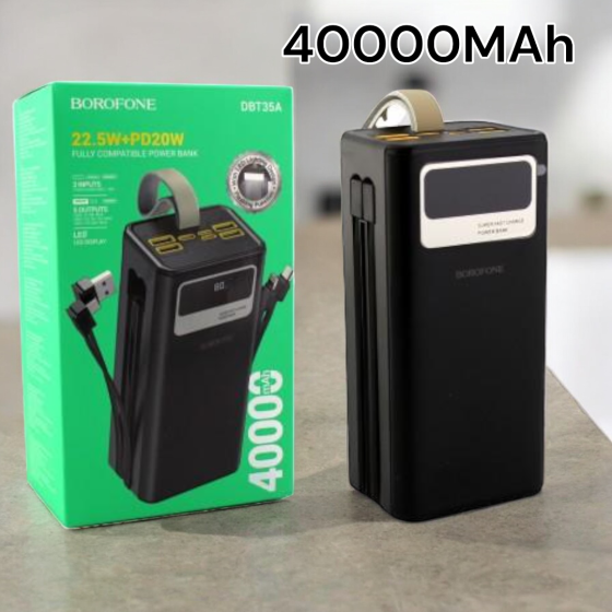 Внешний аккумулятор Power Bank BOROFONE 40000MAH DBT35A для зарядки портативних устройств Киев