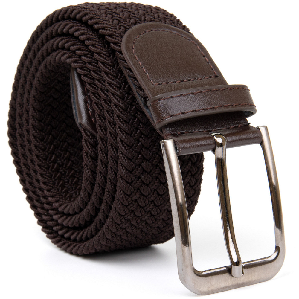 Текстильный ремень мужской классика Vintage 20519 Коричневый Киев - изображение 7