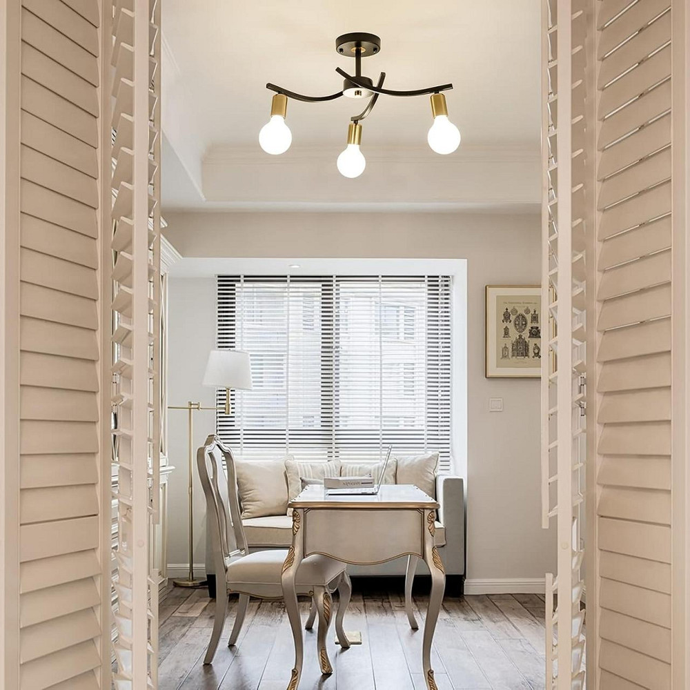 Люстра светильник Plfann 50 см черно-золотой окрашен 3-х ламповый из Германии Днепр - изображение 7