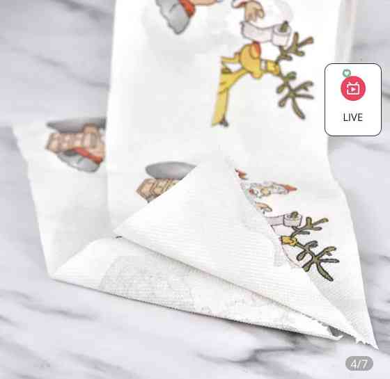 Новогодний декор, Туалетная бумага с принтом, Санта-Клаус и Олень (Дед мороз), декор для Нового года, 22м Киев